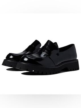 New Tony Bianco Gisele Black Hi Shine EU 38 Loafer Shoes
